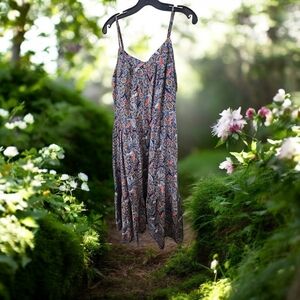 Knox Rose Floral Dress - Blue and Orange